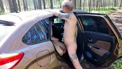 Skinny Teen Ass Fucked on the Roadside