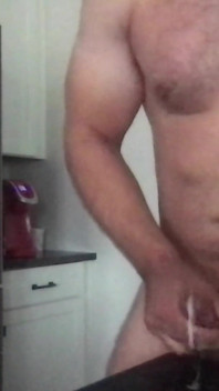 Quick Cumshot in Kitchen
