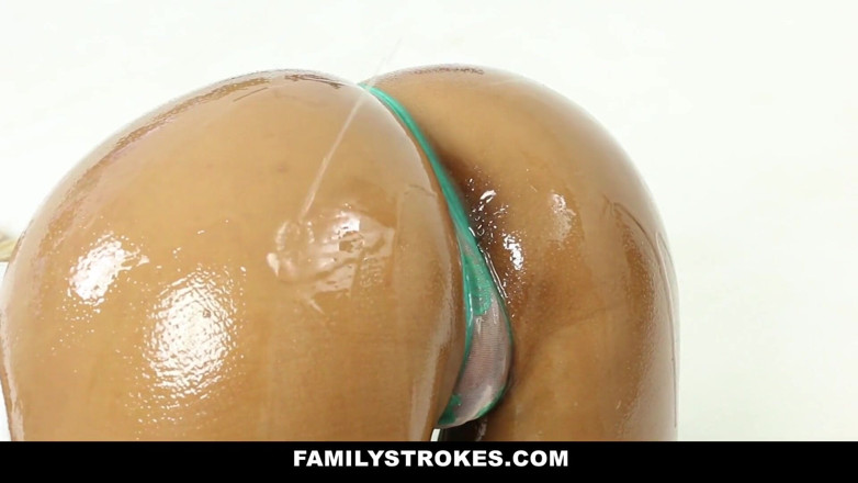 Family Strokes: Sexy Latina seduces her hot stepbrother