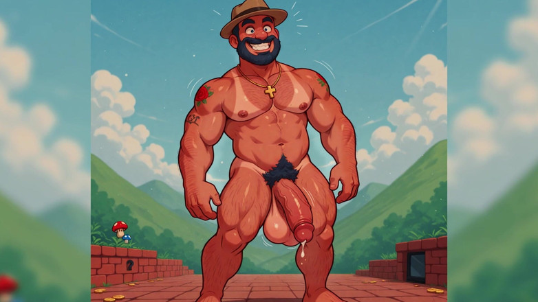 Erotic Man: Hunk Super Mario inspireerde Italiaanse naakte Ai-mannen