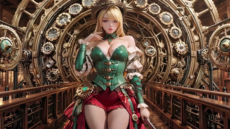 Seraphina Vale: Segretaria bionda bollente! Pose pigre tra attrezzi giganti