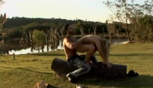 My MILF: Toned dude gags hot blonde and fucks her upside down...