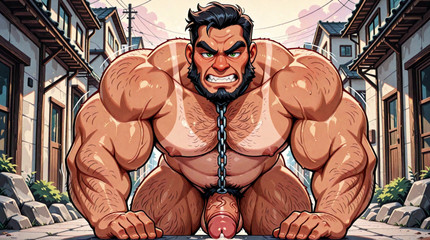 Erotic Man: Pedaços posando fora da arte nua