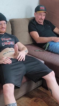 Stepfather Jerking off with His Stepson