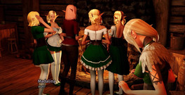 Porny Games: Una casa en el v0.5.3 r2 - sexo grupal con 4 camareras...