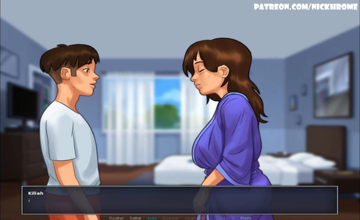 Cartoon Universal: Summertime saga 第41部分 - 在她的床上硬操继母（Espanol sub）