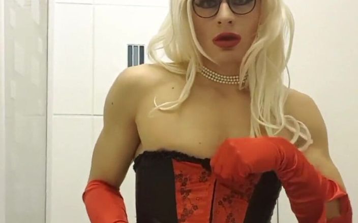 JessicaXD: Jessica tóc vàng trêu chọc một chút, cảm thấy corset...