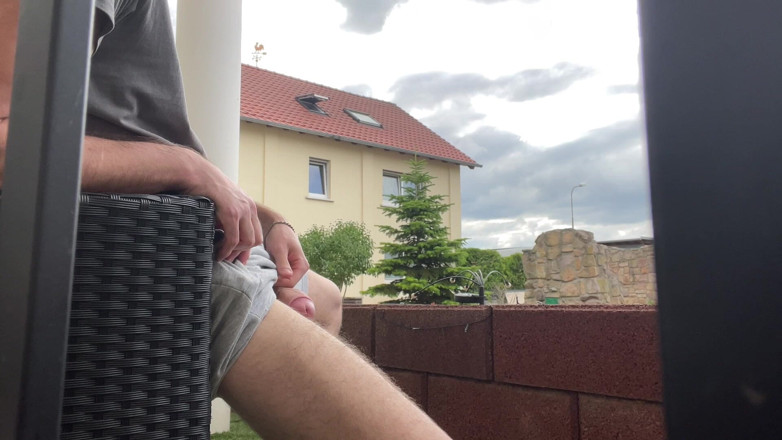 boyzxy212_2: Russian Boy Plays with His Cock on the Terrace. Very...