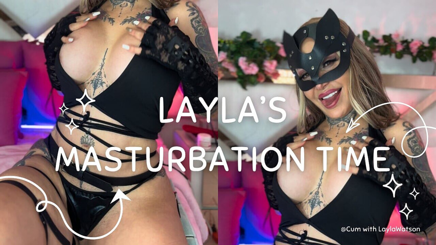 Sexy Masked Kitty Masturbates (Layla Watson)