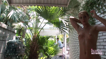 Dream Girls: Blonde skinny dips and showers in my back yard