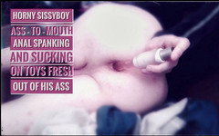 Oznob Oznofla: Nadržený Sissyboy Anální výprask a saje hračky čerstvě z jeho zadku