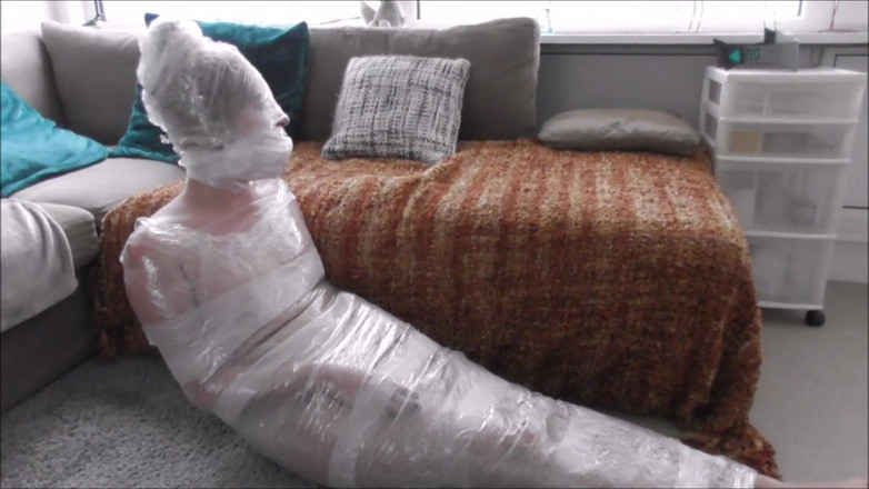Restricting Ropes: Luna Grey - photoshoot ends in mummification