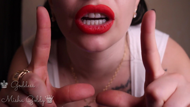 Goddess Misha Goldy: You are a silly fuck who jerking off while I...