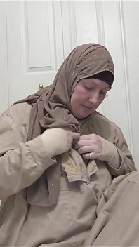 I Leave My Hijab on but Strip off the Rest of My Clothes