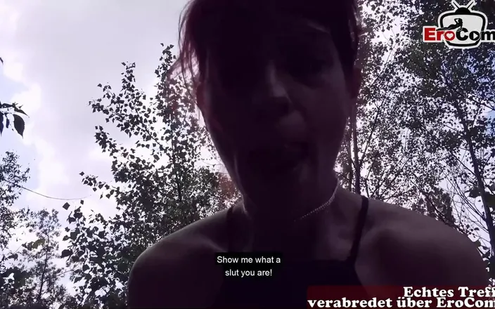 EroCom: German Skinny Redhead Teen Pick up for Outdoor Sex