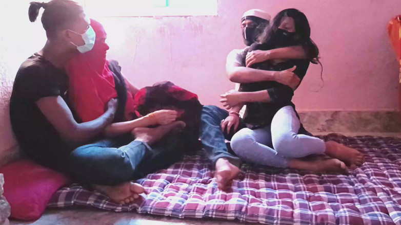 HousewifeGeeta: Indian swinger couple swap wife with each other desi 4some sex...