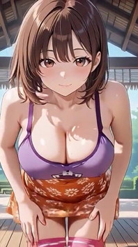巨乳変態美女が熱帯のポーチで情熱的に跳ねる - びしょ濡れ!