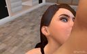 The Scenes: 3D porno Anime Hentai kouření Deepthroat facefuck Eva a honění