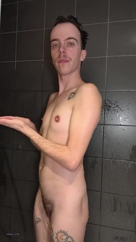 Ftm Gets Horny Under the Shower and Jerks off