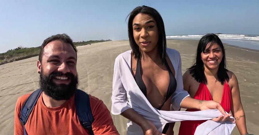 Mattos Movies Trans: Fode Cast - Trans Baianinha Fodeu Ao Ar Livre Na Praia...