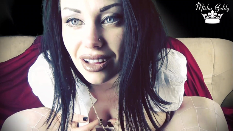 Goddess Misha Goldy: İtaatkar iyi oğlum için! Senin yarağın benim - yarağımı mastürbasyon yap!