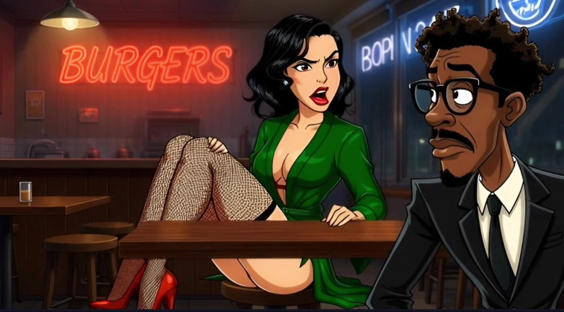 Octopussy Lovers Club: Puta Esposa Follada En Baño Público Sucio Dibujos Animados