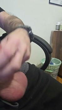 Nice Handjob in the Office and Squirts so Many of Hot Cum