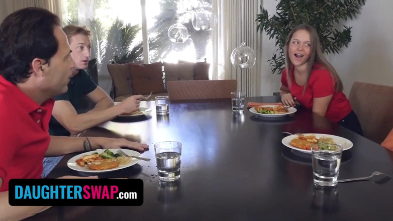 Daughter Swap: Best buddies swap stepdaughters and enjoys drilling their tight twats