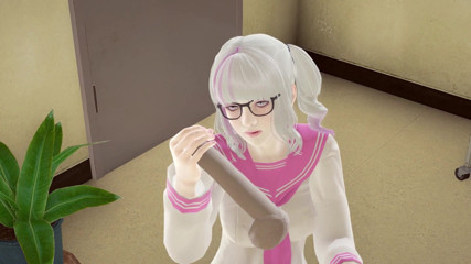 Waifu club 3D: College girl jerk off cock teacher in the library