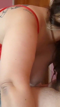 Amateur BBW-koppel - Intense pijpbeurt, spermashot in de mond