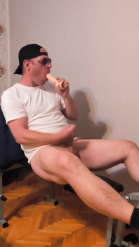 Dildo Fucking and Masturbation