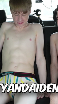 Amateur Twinks Blowjobs in the Back of the Car Outdoors, Matty and Aiden