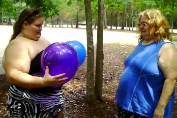 BBW nurse Vicki adventures with friends: 2 สาวอวบเป่าลูกโป่งแล้วทำให้แตก