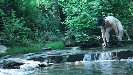 Flexing by the Waterfall, Trying to Sneak a Little Private Moment…
