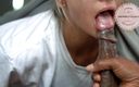 Major Pros: Teen weckt freund mit schlampigem blowjob auf und schluckt sperma