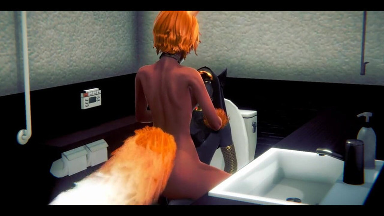 HentaiTubes: 털이 무성한 헨타이 - 화장실에서 폭시걸과 함께하는 Anubis the Dogboy - 일본 아시아 만화 애니메이션 영화 게임 포르노