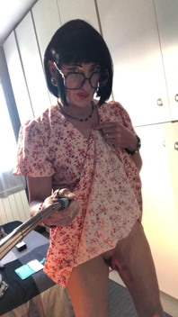 Andreina the Sissy Wearing Black Nails