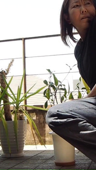 Peeing on a Potted Plant