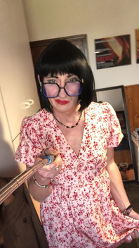 Andreina the Sissy Wearing Black Nails