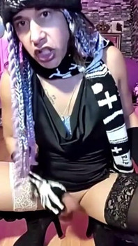 Gothic Girl Dominating Pathetic Bitchboy