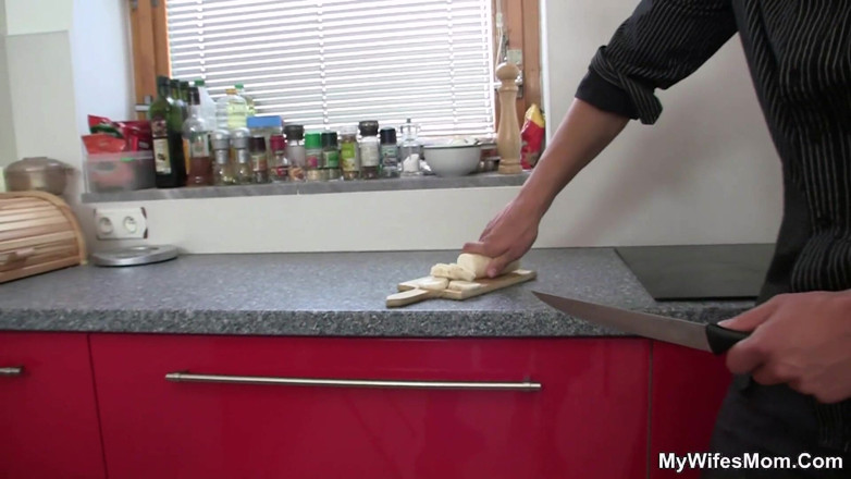 My Wifes Mom: Oops, a Kitchen Accident!