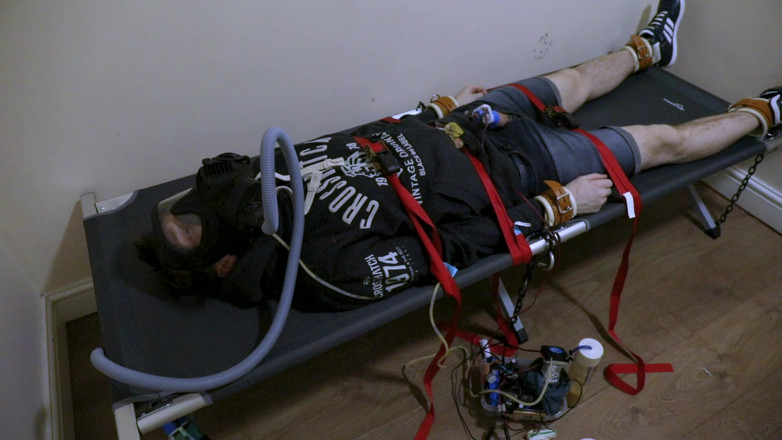 Inmate Cody and SubEdgeX: Strapped Down Sub Fed by Automatic Feeder