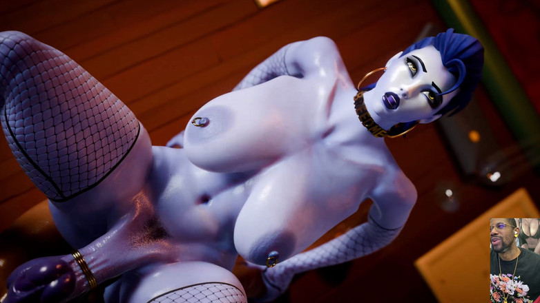 L6RD7BLU3 FUTA: Widowmaker zakar transgender besar menunggang zakar Pharah, widowmaker dildo kongkek...