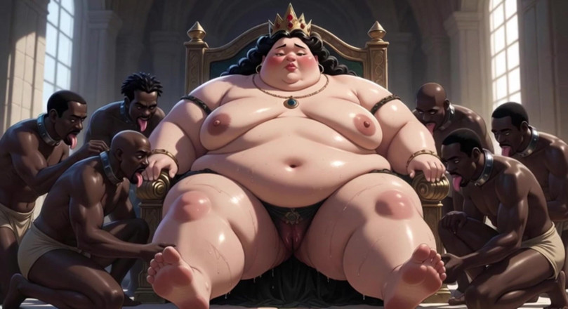YOUR BEST FANTASY: Masywna BBW kochanka pełne ciało kult - niewolnicy liżą ją do...