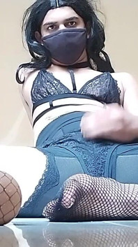 Desi Crossdresser dalam pakaian dalam