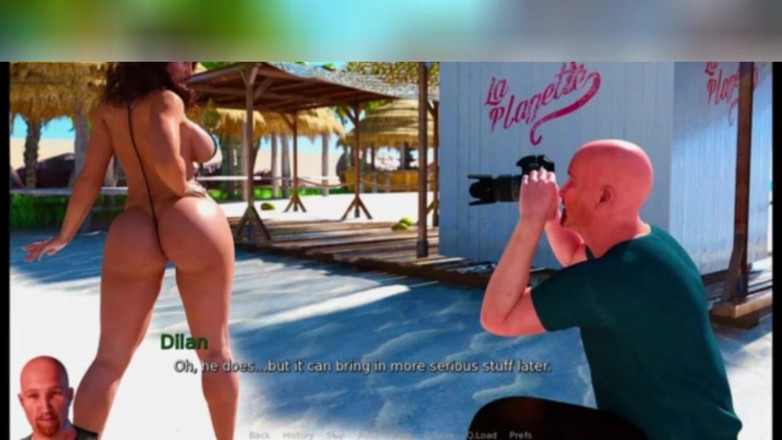 3DXXXTEEN2 Cartoon: Rebecca idzie na dickhunting na plaży. Porno 3D, seks animowany
