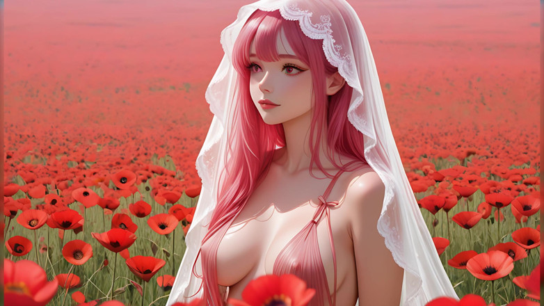 LustRender: Lustrender Poppy Veil Slideshow - Strălucire editorială fermecată