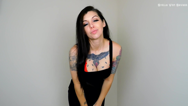 Stella Von Savage: Rode striptease Joi &amp; aftellen