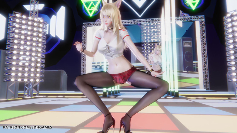 3D-Hentai Games: Ich ren - hintern - Ahri sexy striptease