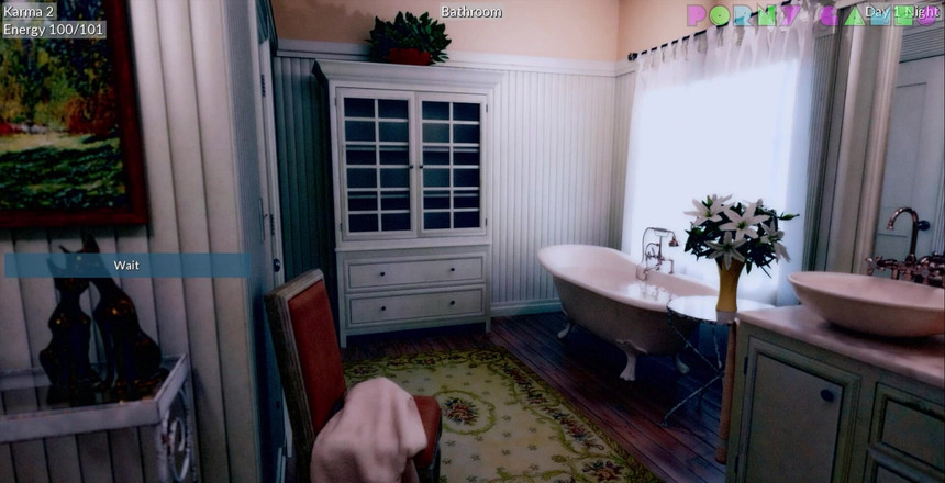 Porny Games: 绽放的爱情 - 新房客和辣妹们在房子里（1）